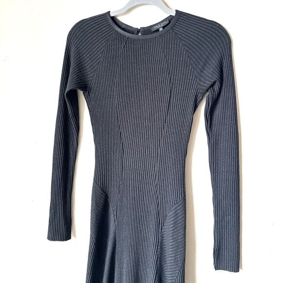 Rag & Bone Echo Maxi Sweater Black Dress Knit  Ribbed Size XXS - Picture 10 of 14
